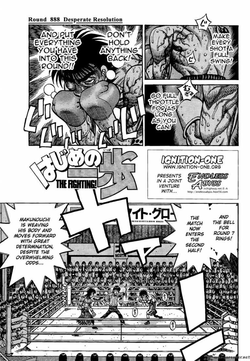 Hajime no Ippo: Fighting Spirit, Chapter 888 image 01